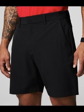 Fabletics Men's Black Athletic Golf Shorts